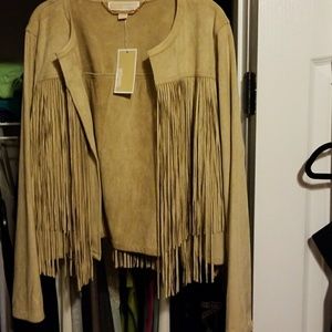 Michael Kors suede fringed leather Jacket